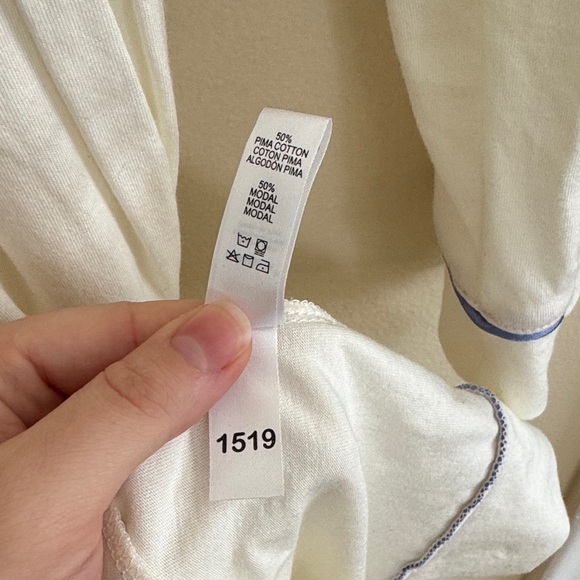 White Bride Robe with Blue Lettering - Picture 7 of 8